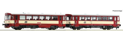 Roco 7700022 - H0 - Dieseltriebwagen BR 810 mit Beiwagen, ČD, Ep. V